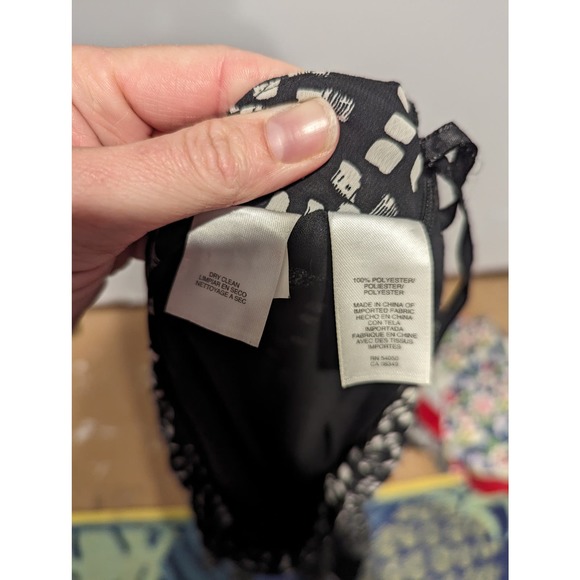 Jones New York Ruffle Midi Skirt Monochrome Black and White - Picture 5 of 5